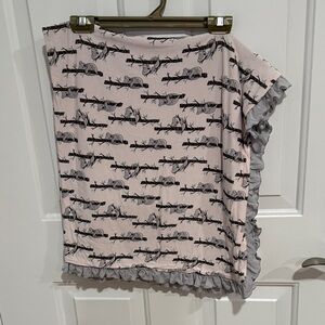 Pink and Gray Animal Print Throw Blanket